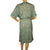 Vintage 1950s Dress Green &amp; Grey Rayon Abstract Geometric Print Size XL - Poppy's Vintage Clothing
