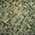 Vintage 1950s Dress Green &amp; Grey Rayon Abstract Geometric Print Size XL - Poppy's Vintage Clothing