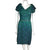 Vintage 1950s Dress Green and Purple Silk Brocade Size M
