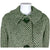 Vintage 1950s Ladies Coat Green & Grey Tweed Wool Size L