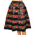 Vintage 1950s Black Raffia Straw Skirt with Embroidered Floral Cotton Ribbon - M - Poppy's Vintage Clothing
