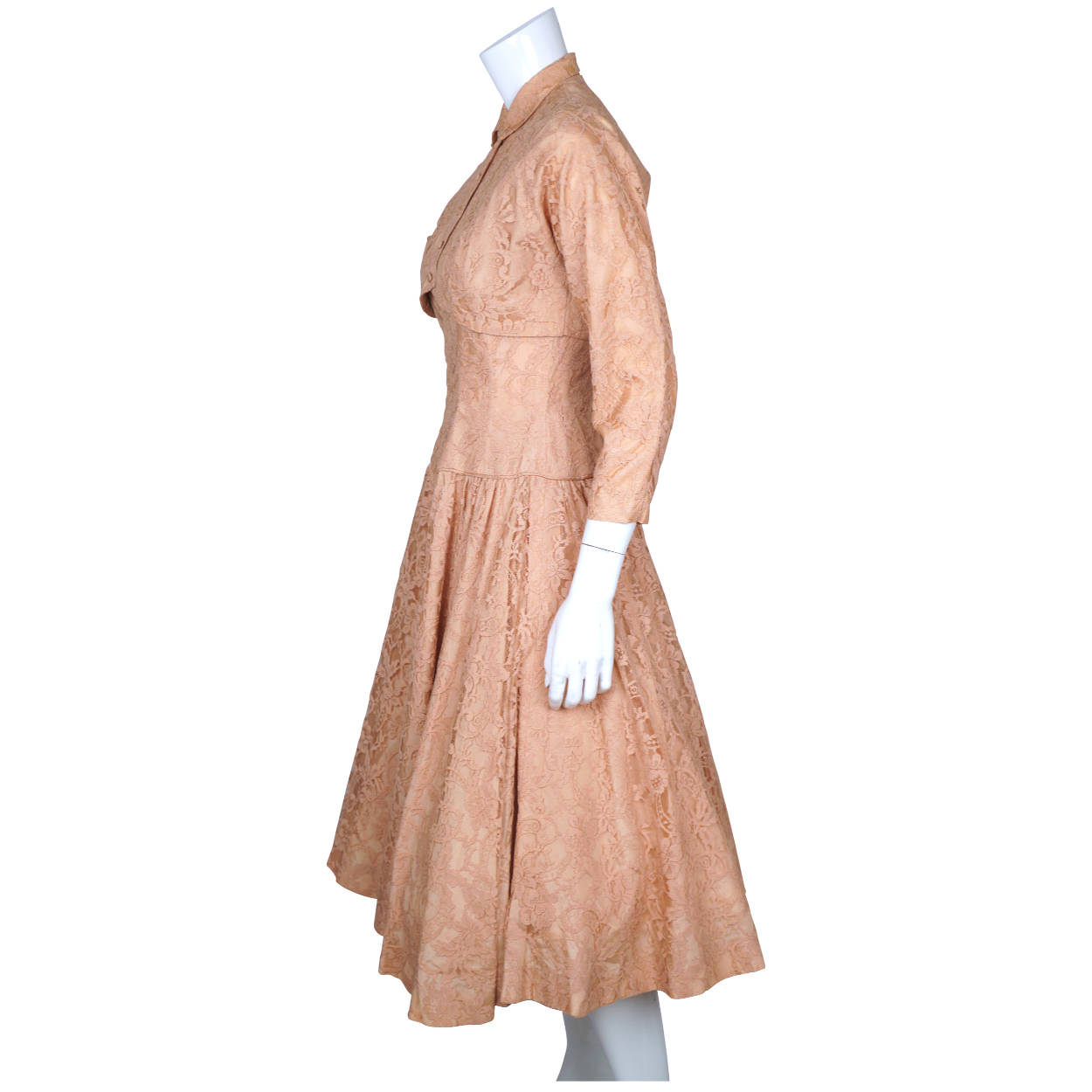 Vintage 50s Dress Lace with Crinoline Skirt &amp; Bolero Size M - Poppy's Vintage Clothing