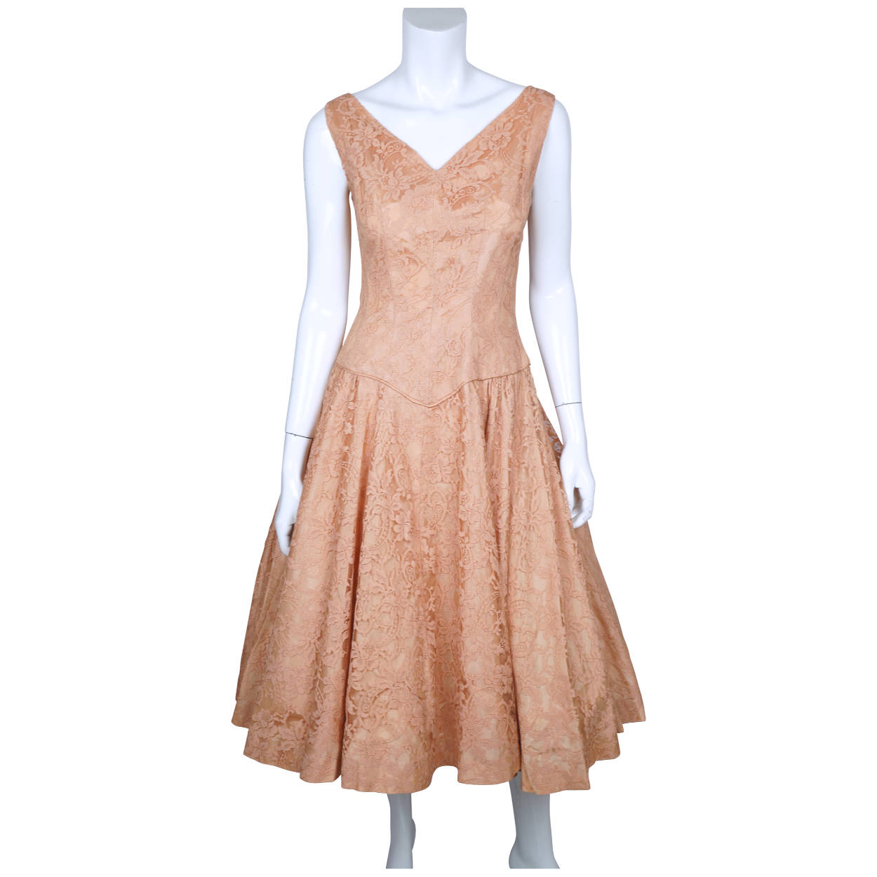 Vintage 50s Dress Lace with Crinoline Skirt &amp; Bolero Size M - Poppy's Vintage Clothing