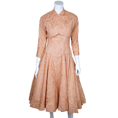 Vintage 50s Dress Lace with Crinoline Skirt &amp; Bolero Size M - Poppy's Vintage Clothing