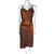 Vintage 1950s Cocktail Dress w Jacket Orange Taffeta Size S