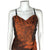 Vintage 1950s Cocktail Dress w Jacket Orange Taffeta Size S