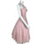 Vintage 1950s Halter Dress w Shelf Bust Pink Chiffon Size XS