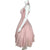 Vintage 1950s Halter Dress w Shelf Bust Pink Chiffon Size XS