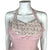 Vintage 1950s Halter Dress w Shelf Bust Pink Chiffon Size XS