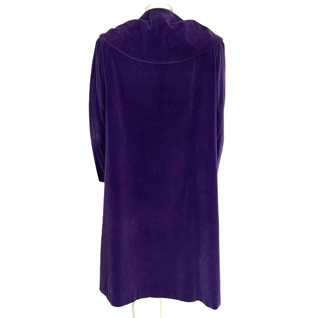 Vintage 1950s Purple Velvet Evening Coat Ladies Size M