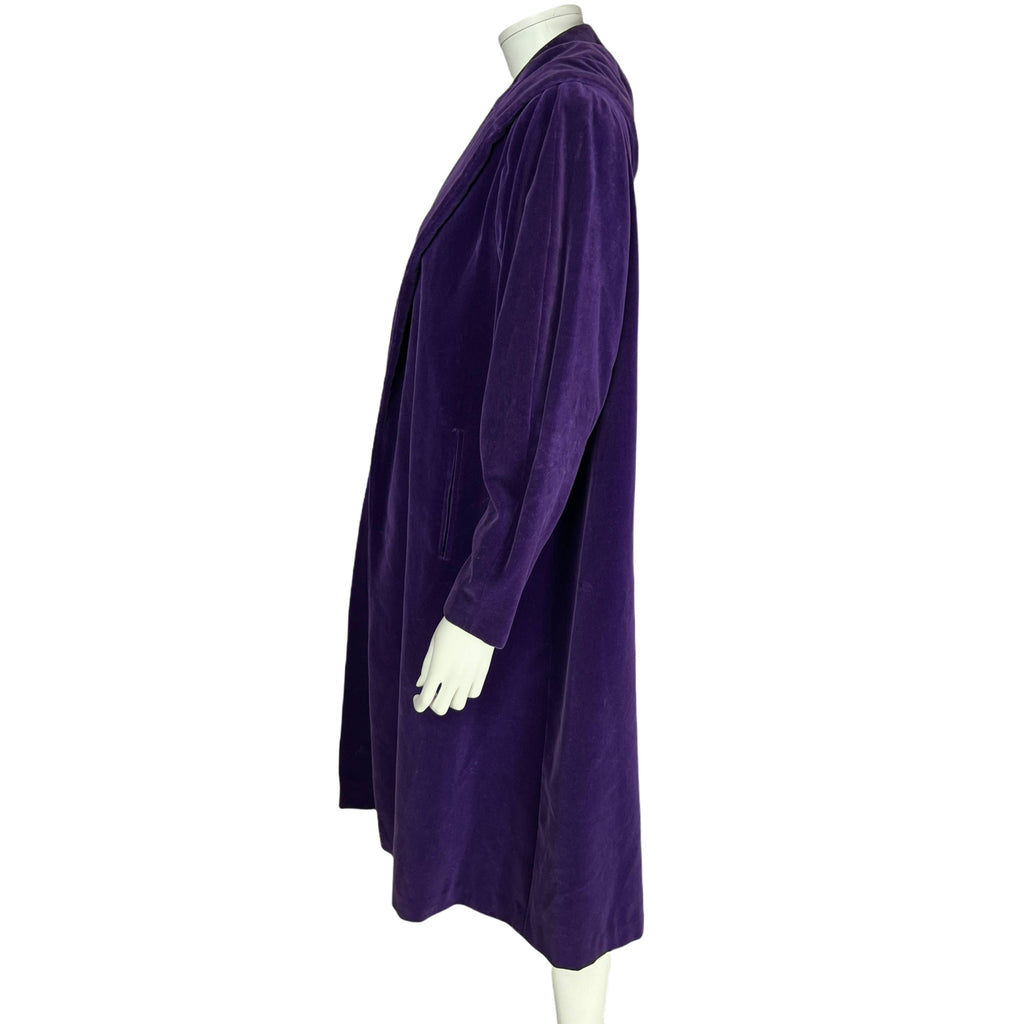 Vintage 1950s Purple Velvet Evening Coat Ladies Size M
