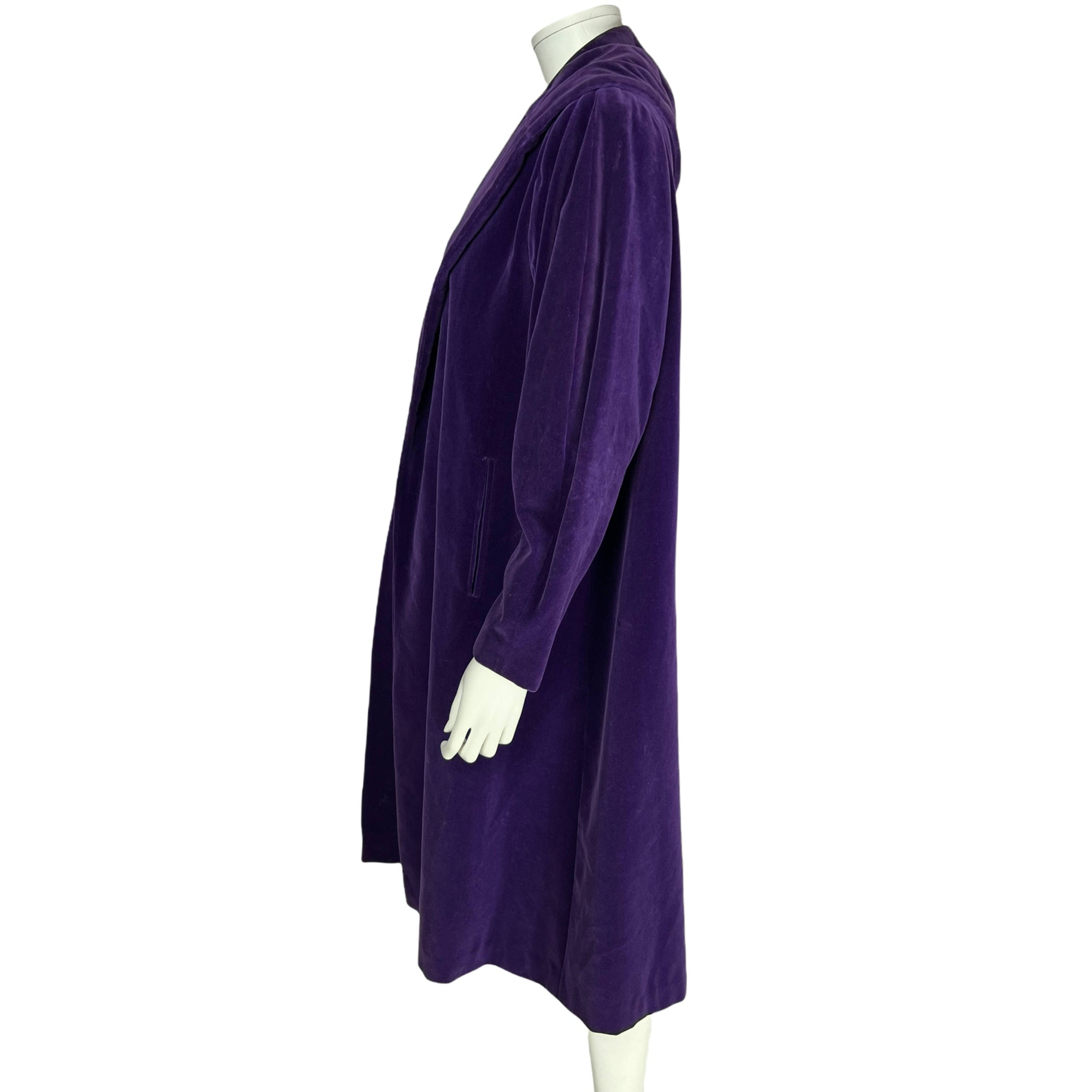 Vintage 1950s Purple Velvet Evening Coat Ladies Size M