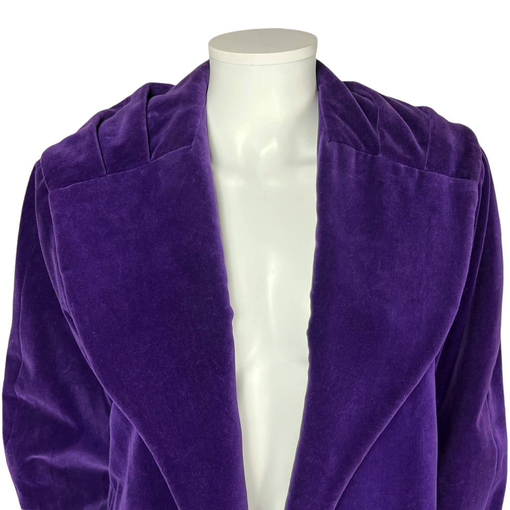 Vintage 1950s Purple Velvet Evening Coat Ladies Size M