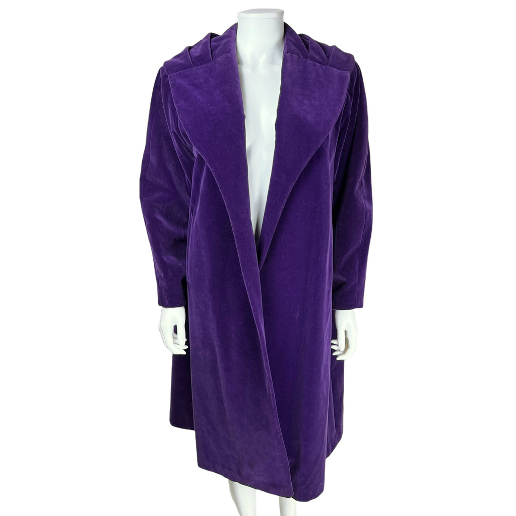 Vintage 1950s Purple Velvet Evening Coat Ladies Size M