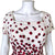 Vintage 1950s Cotton Dress Red & Black Floral Size M