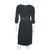 Vintage 1950s Black Crepe Cocktail Wiggle Dress with Taffeta Waist & Bow Sz S M - Poppy's Vintage Clothing