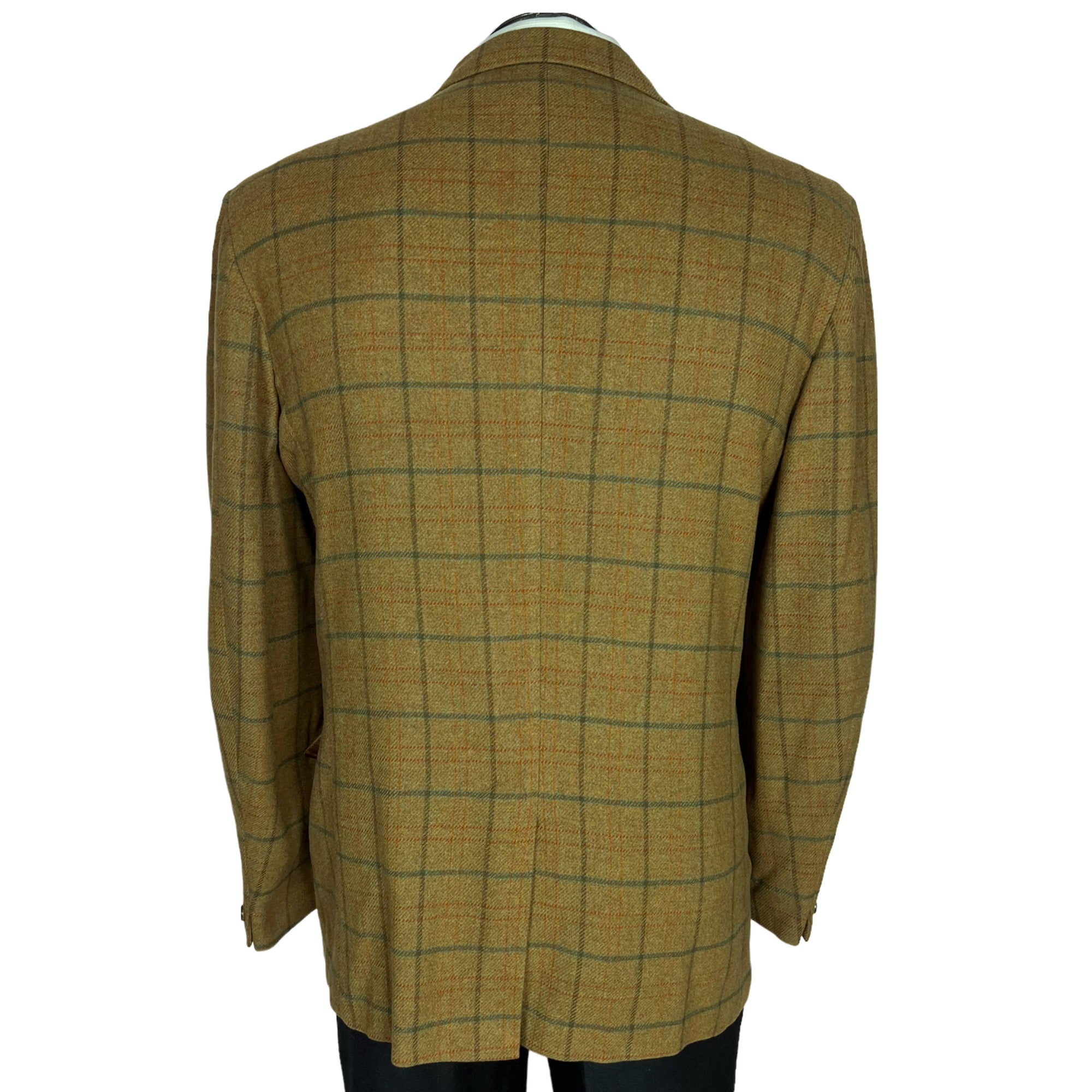 Vintage 1960s Check Sport Coat Wool Blazer Jacket Sz M