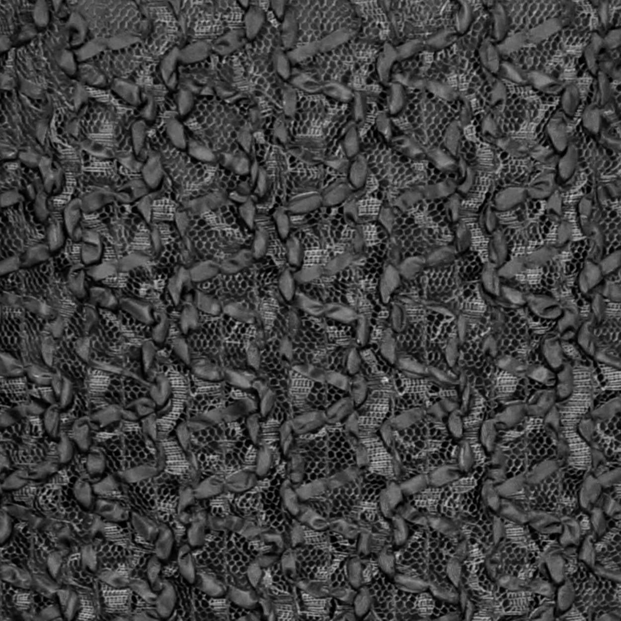 Vintage 60s Does 20s Dress Black Ribbon Lace Size M - Poppy's Vintage Clothing