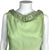 Vintage 1960s Green Silk Dress w Beaded Collar Size M L