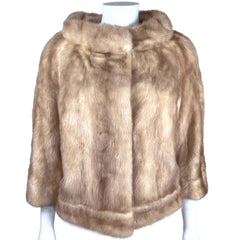 Vintage 1960s Mink Jacket Dawn Brown Size S M