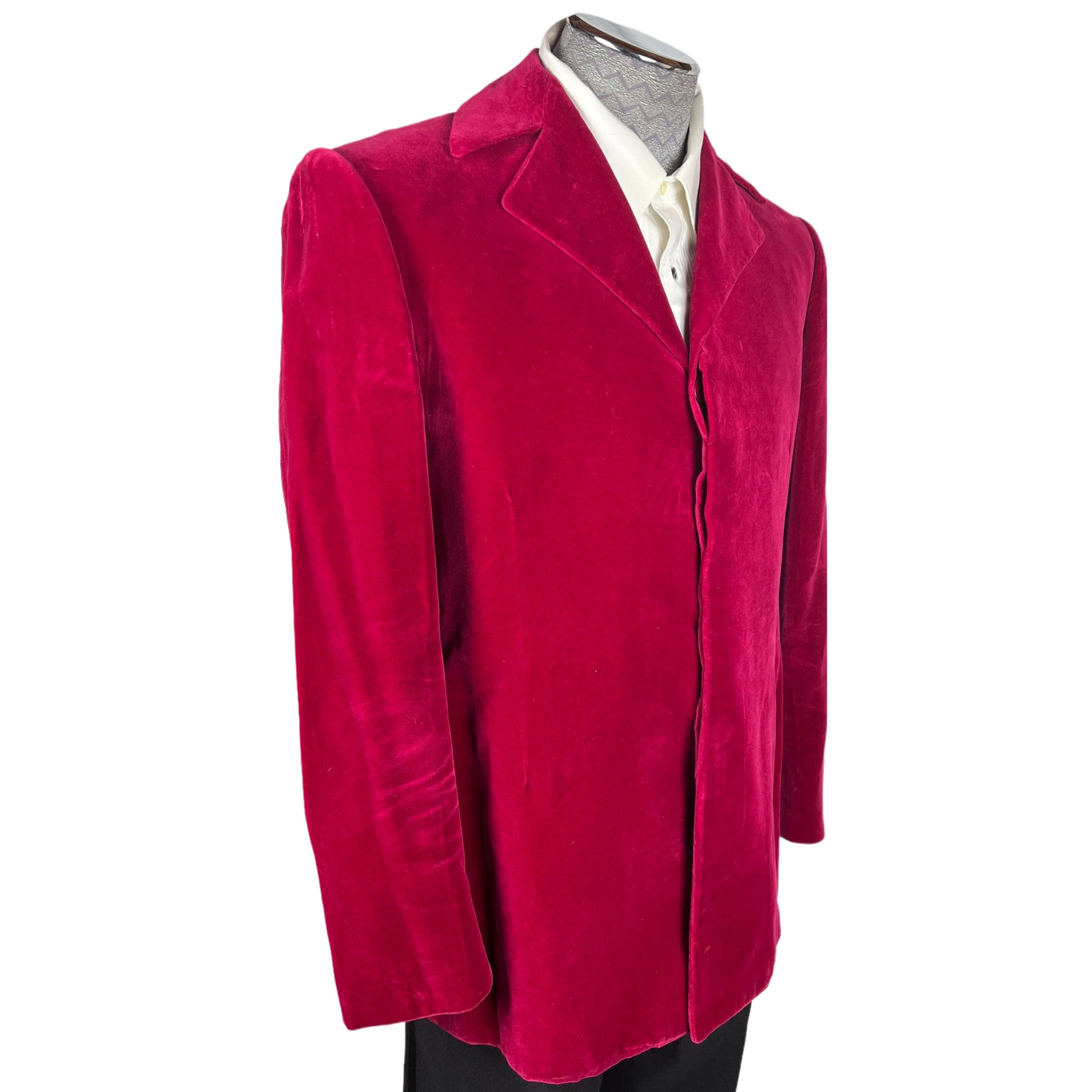 Vintage 1960s Dandy Mens Pink Velvet Jacket Sport Coat Sz M
