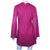 Vintage Mod Go Go Mini Dress Magenta Pink w Silver Festoons & Split Sleeves Sz M - Poppy's Vintage Clothing
