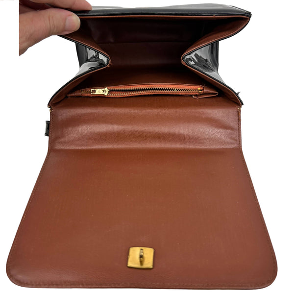 Vintage 1960s Mod Handbag Purse Patent Leather