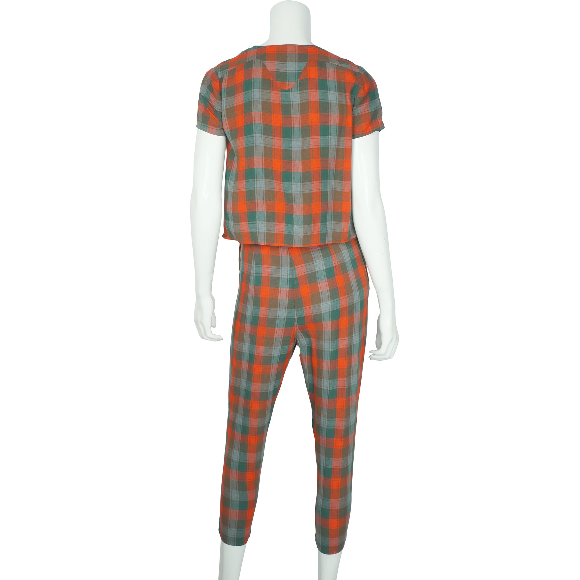 Vintage Plaid 50s Capri Pants & Top Set