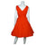 Vintage 60s 50s Dress Red Chiffon Size M - Poppy's Vintage Clothing