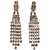 Vintage 1960s Rhinestone Chandelier Drop Earrings 4 Inch Fall - Poppy's Vintage Clothing