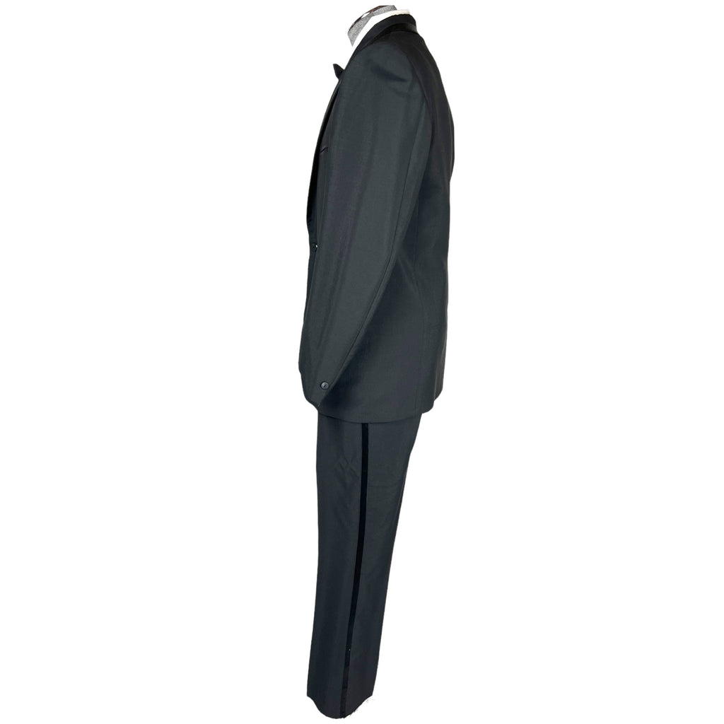 Vintage 1960s Tuxedo Satin Trim Mohair Blend Tux Sz M L