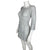 Vintage 1960s Mini Dress Silver Knit GoGo Discotheque Size M
