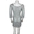 Vintage 1960s Mini Dress Silver Knit GoGo Discotheque Size M