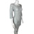 Vintage 1960s Mini Dress Silver Knit GoGo Discotheque Size M