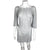 Vintage 1960s Mini Dress Silver Knit GoGo Discotheque Size M