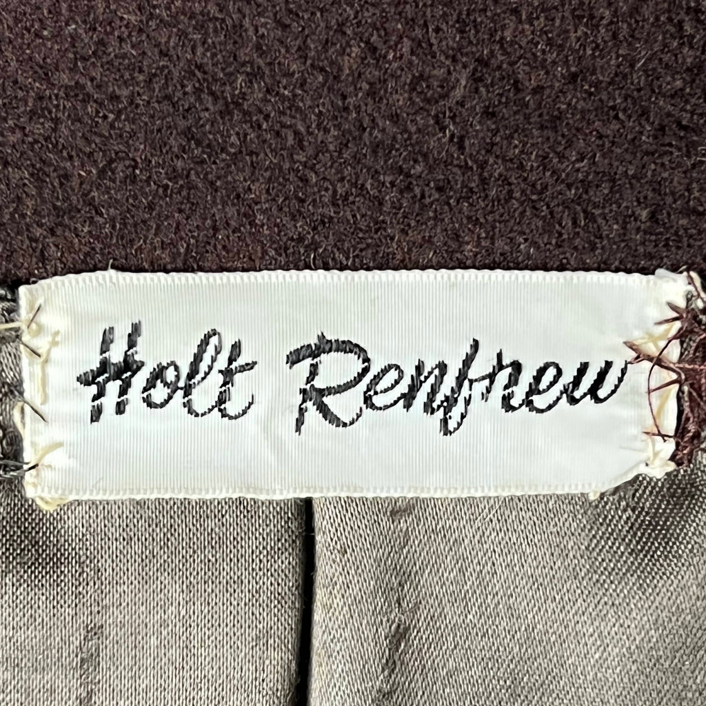 Vintage 1970s Brown Wool Coat Holt Renfrew Auckie Sanft Sz L