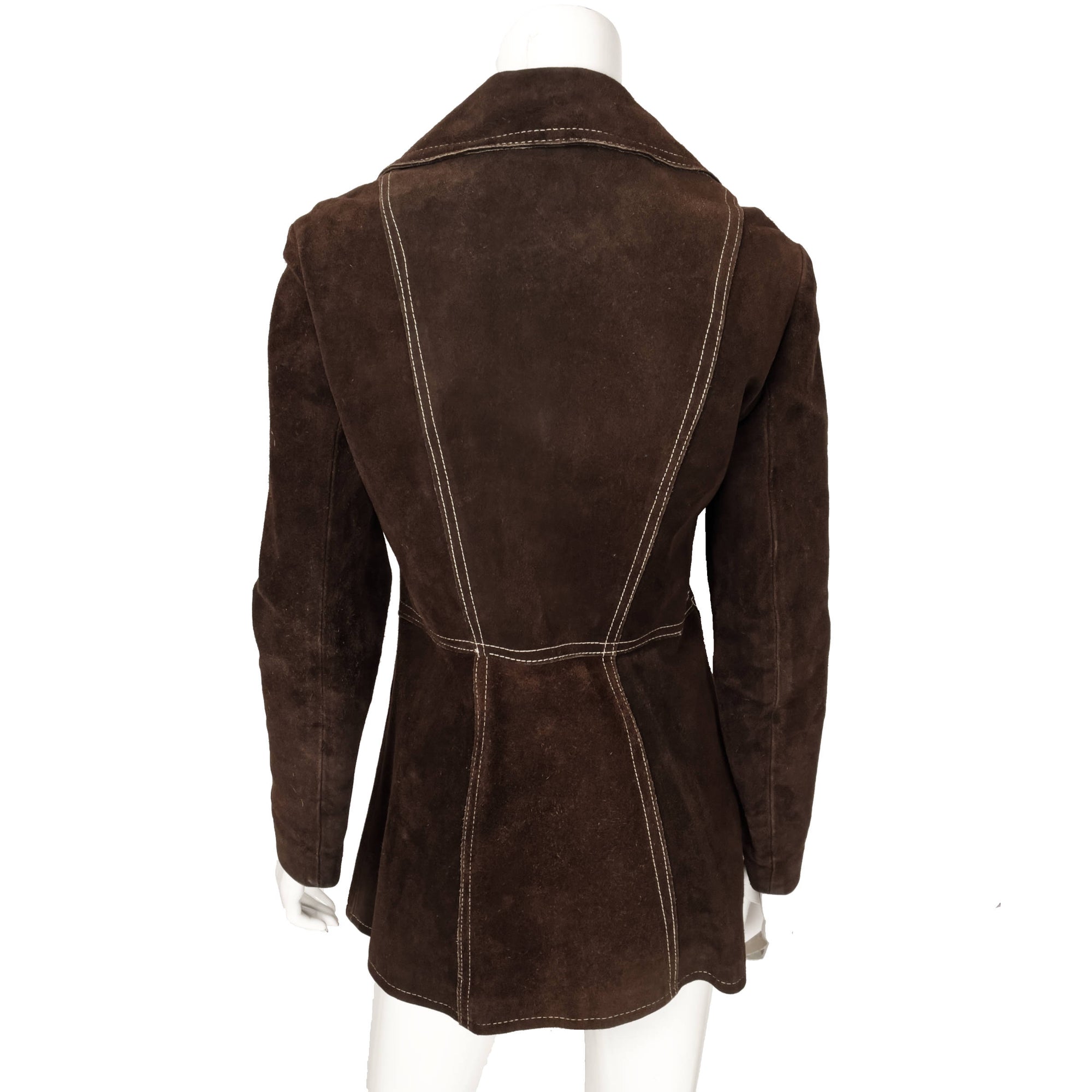 Vintage 1970s Mod Suede Leather Jacket Ladies Sz XS S