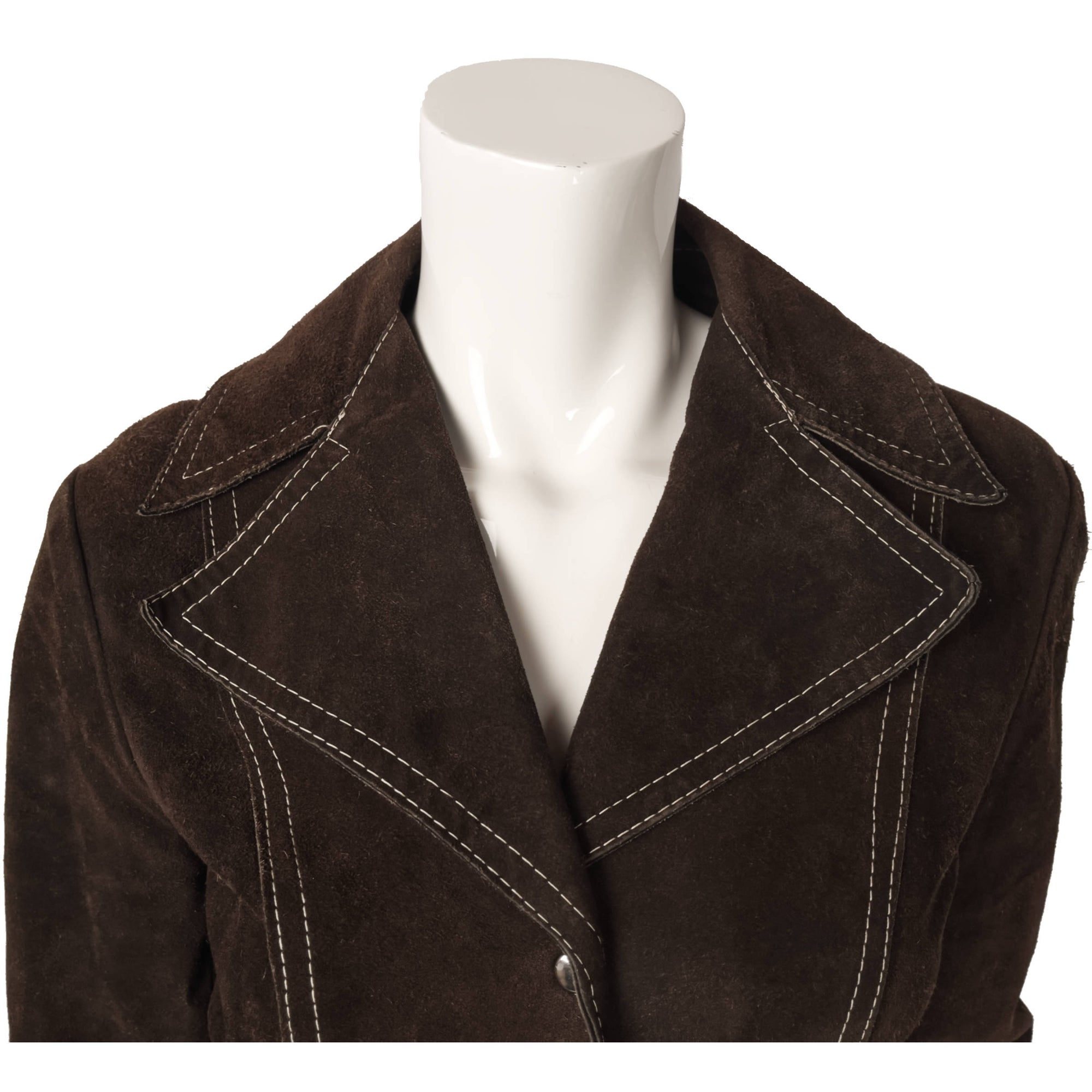 Vintage 1970s Mod Suede Leather Jacket Ladies Sz XS S
