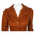Vintage 70s Day Dress Copper Brown Polyester Disco Era Sz M - Poppy's Vintage Clothing