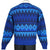 Vintage 70s Ski Sweater Blue Geometric Knit Mens Size L - Poppy's Vintage Clothing