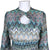 Vintage 1970s Hot Pants Dress Multicolour Zig Zag Knit Sz M