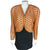 Vintage 1980s Beaded Jacket Silver Lamé Evening Wear Size L
