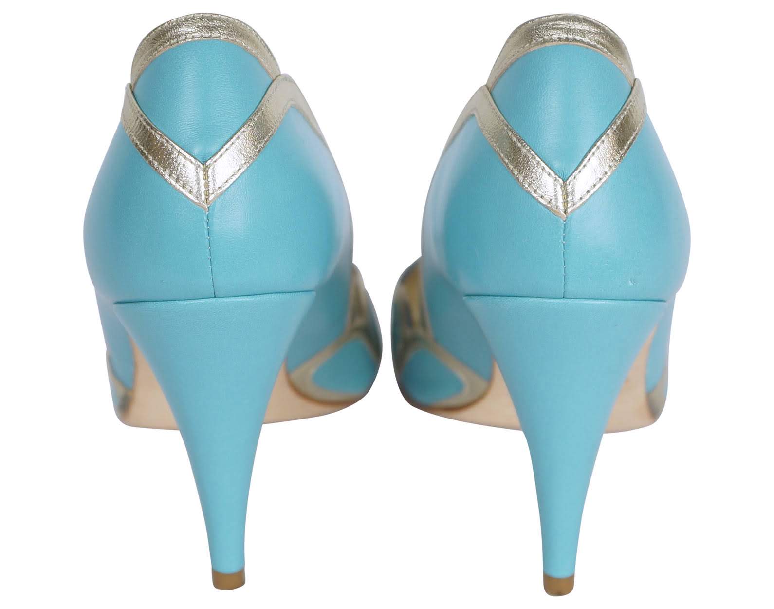 Rachel Simpson Isabelle Blue Pump Shoes - Size 9 US 40 European - Poppy's Vintage Clothing