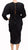 Vintage 1980s Black Draped Jersey Dress - Joseph Ribkoff  - Size M - Poppy's Vintage Clothing