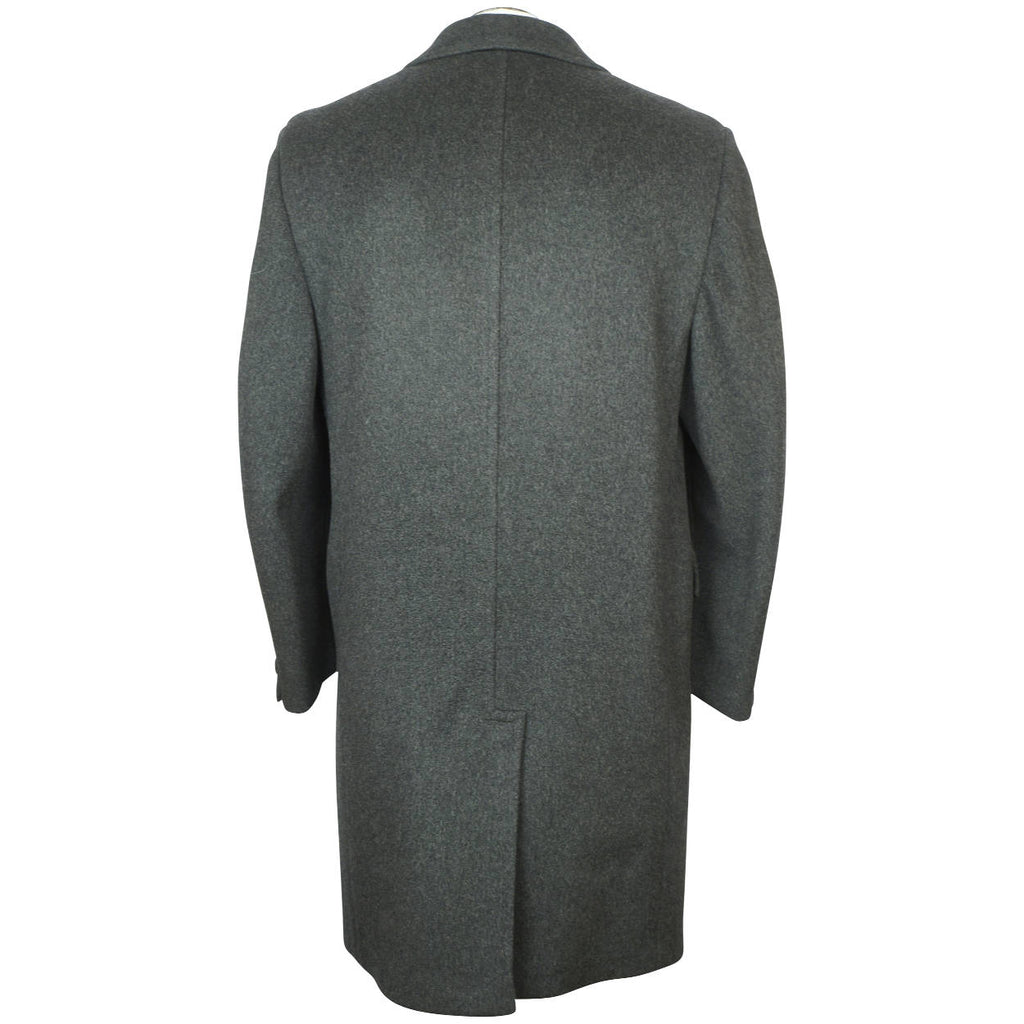 Vintage Mens Overcoat 60s English Cashmere Wool Blend Size M - Poppy's Vintage Clothing