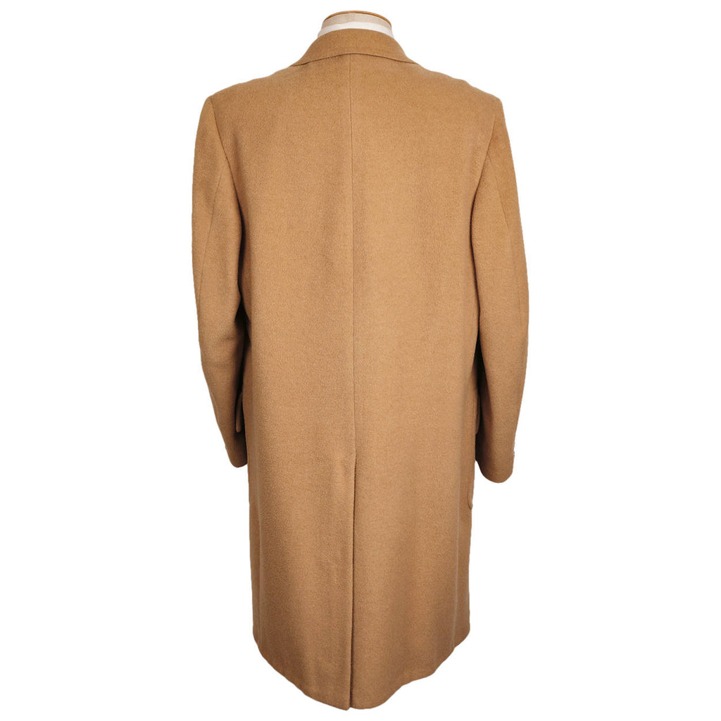 Vintage Mens 100% Camel Hair Overcoat Coat 1960s 70s A O White Massachusetts - Poppy's Vintage Clothing