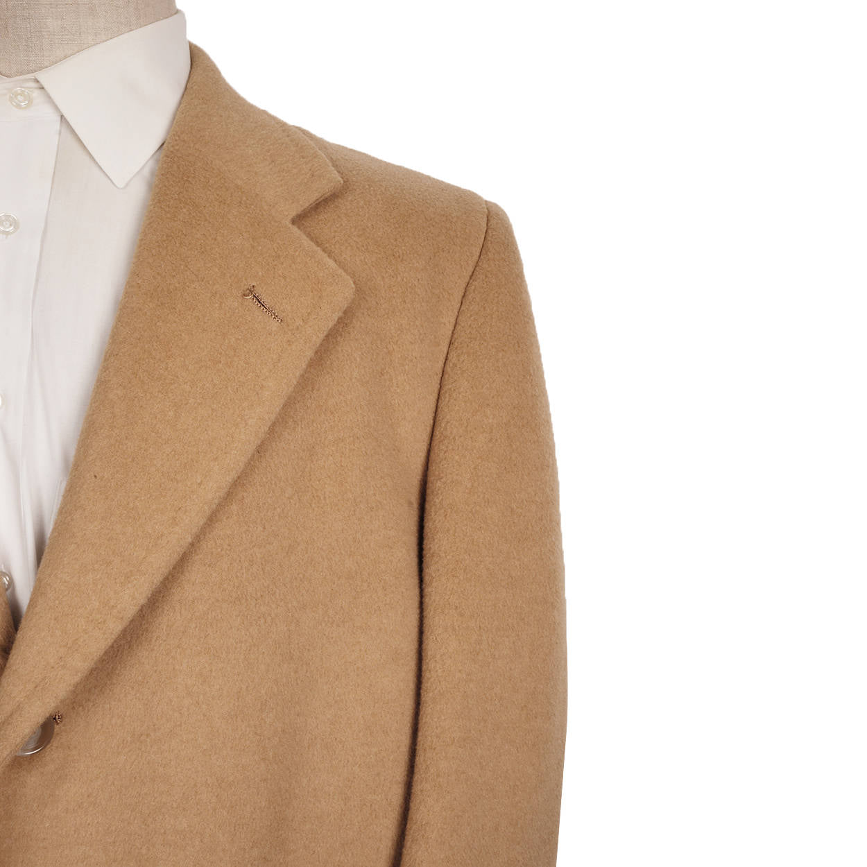 Vintage Mens 100% Camel Hair Overcoat Coat 1960s 70s A O White Massachusetts - Poppy's Vintage Clothing