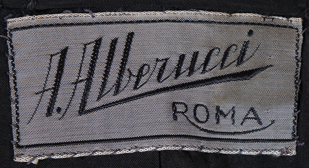 Vintage 1940s Mens Suit Custom Tailored in Rome Blue Wool Size L 44 T - Poppy's Vintage Clothing