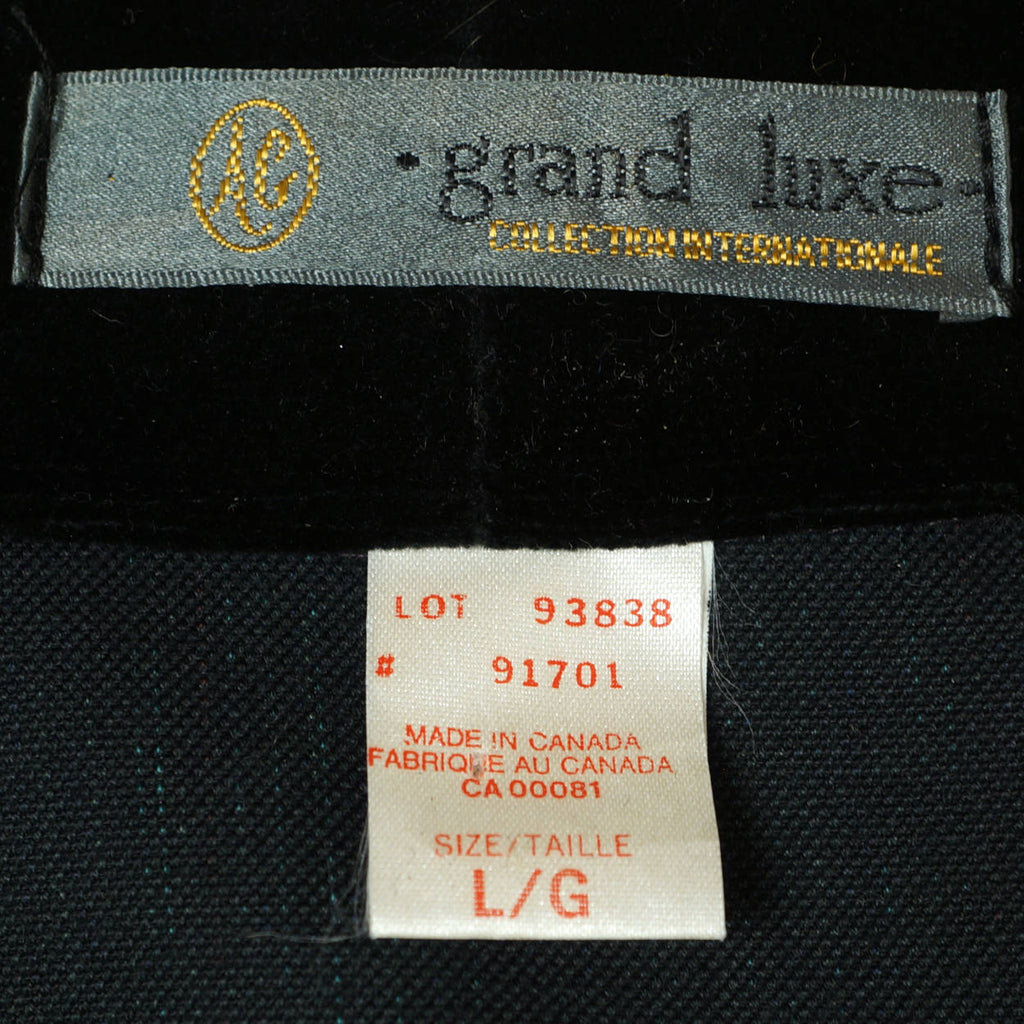 Vintage Smoking Jacket Striped Cotton Velvet Majestic for AG Grand Luxe Size L - Poppy's Vintage Clothing