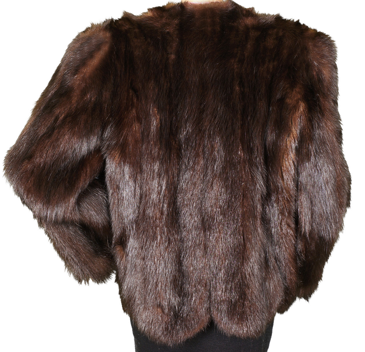 Vintage 1940s Beaver Fur Jacket Abraham Straus New York M - Poppy's Vintage Clothing